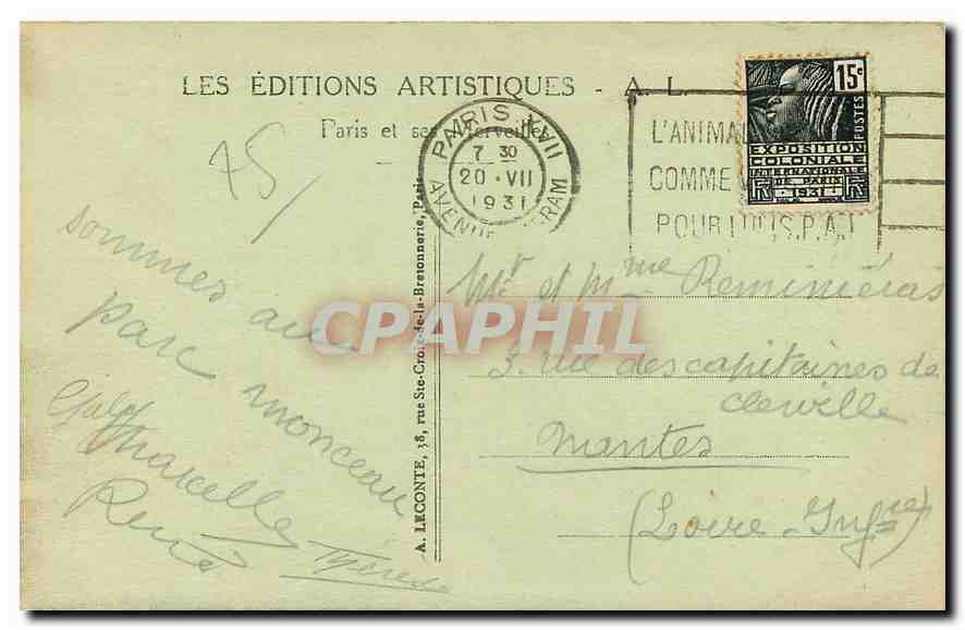 CPA Paris Notre Dame Abside  — Rückseite