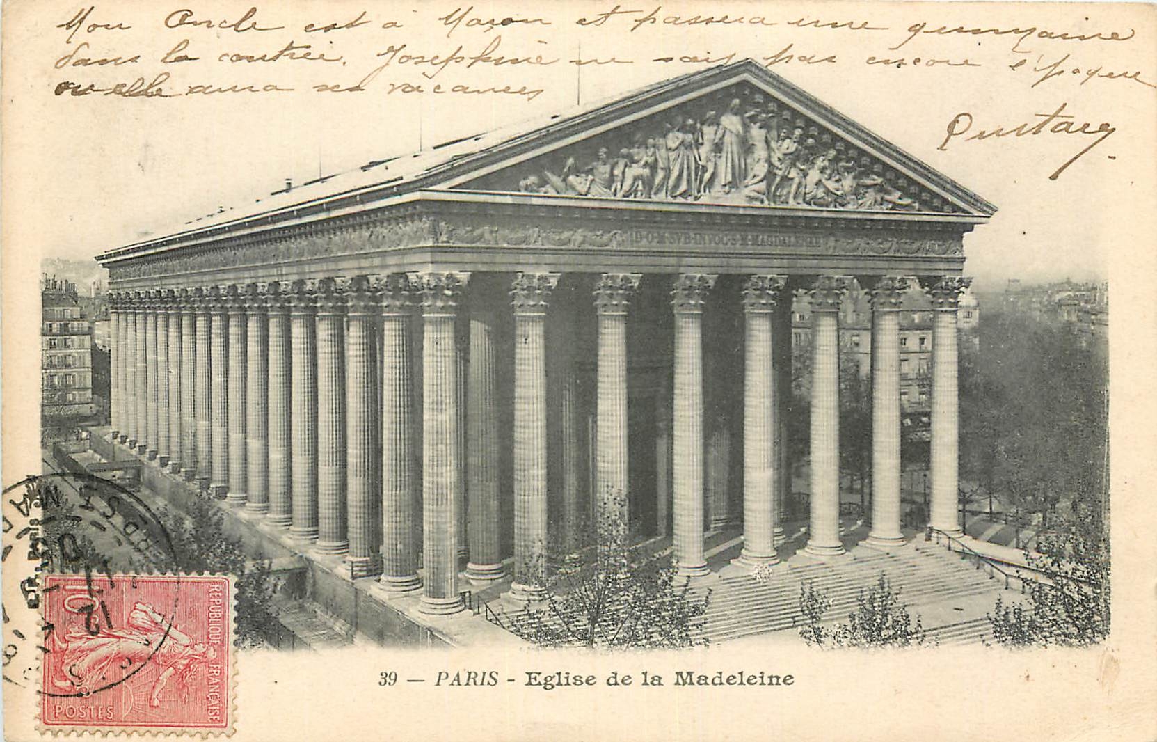 CPA Paris Eglise de la Madeleine 
