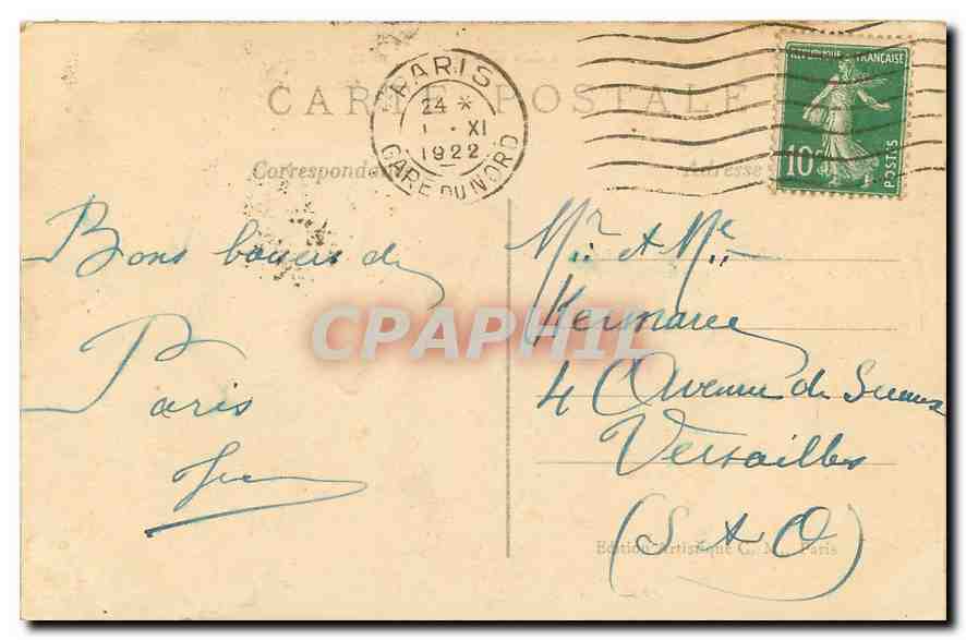 CPA Paris Le petit Palais des Champs Elysees  — Verso
