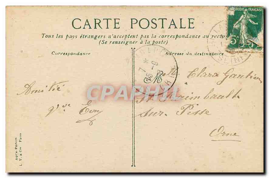 CPA Paris Jardin d'acclimatation Une serre au palmarium — Rückseite