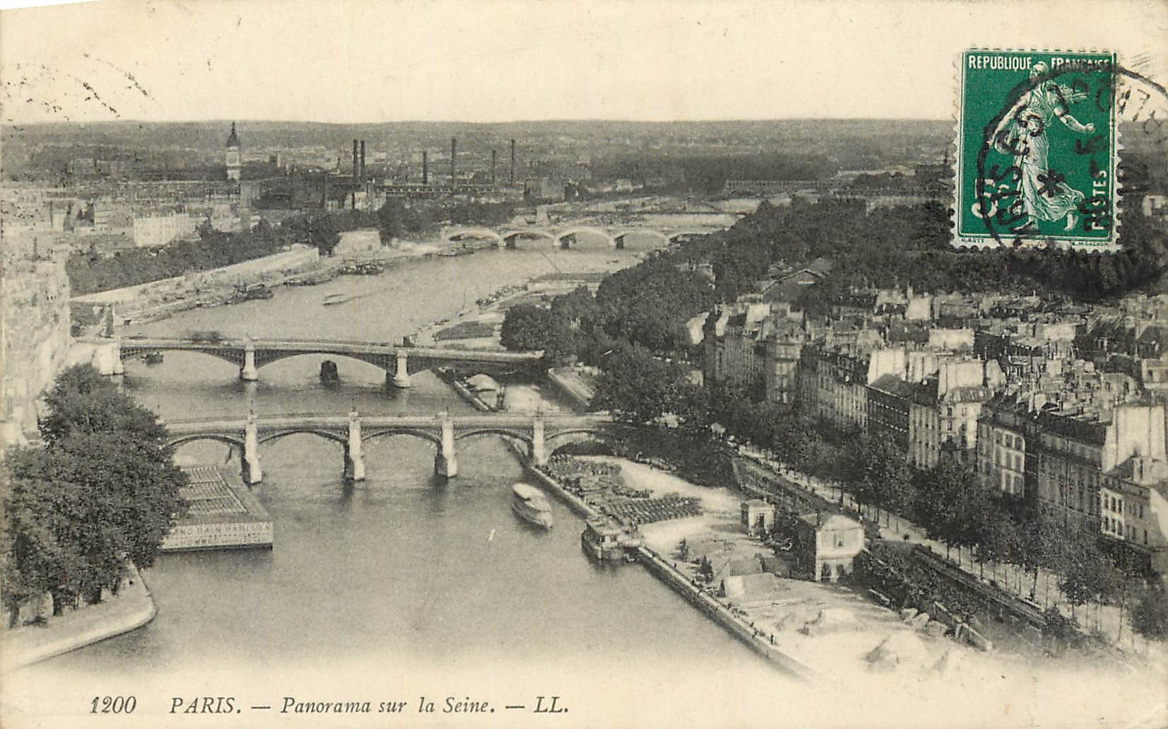 CPA Paris Panorama sur la Seine 