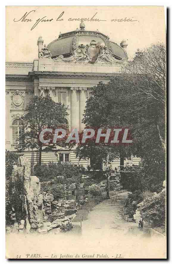 CPA Paris les jardins du Grand Palais 