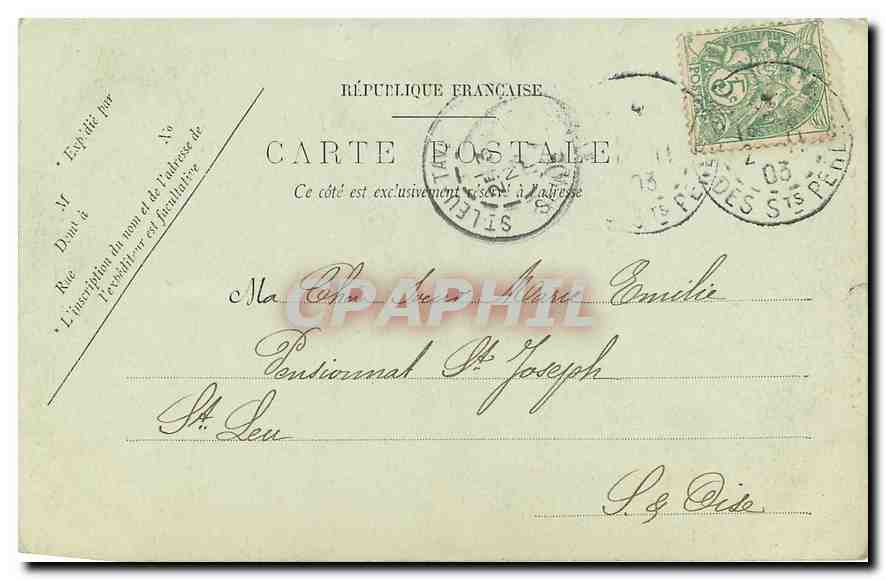 CPA Paris les jardins du Grand Palais  — Rückseite