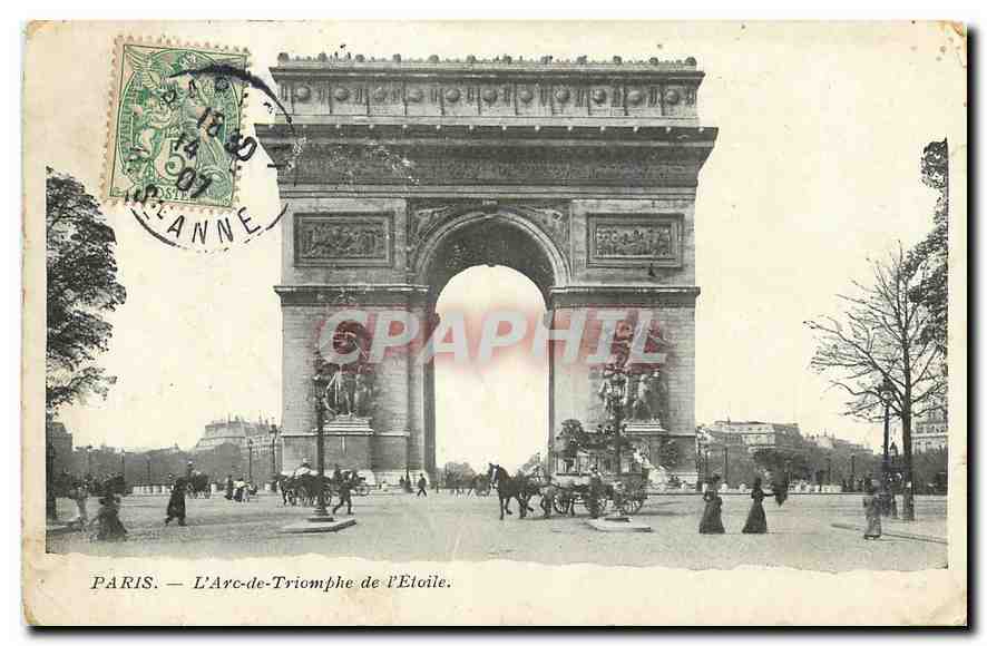 CPA Paris l'Arc de Trimophe de l'Etoile 