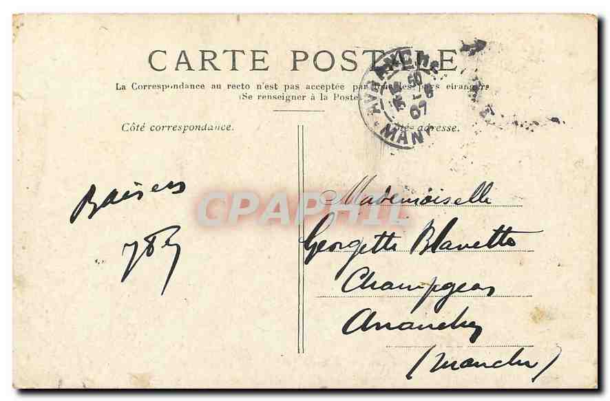 CPA Paris l'Arc de Trimophe de l'Etoile  — Rückseite