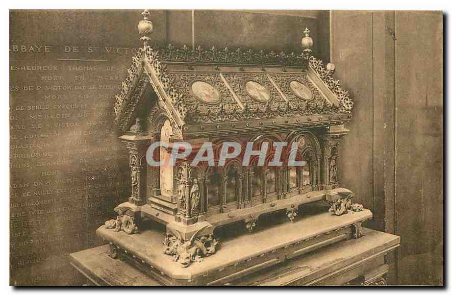 CPA Paris Eglise St Etienne du Mont la Chasse de Ste Genevieve 