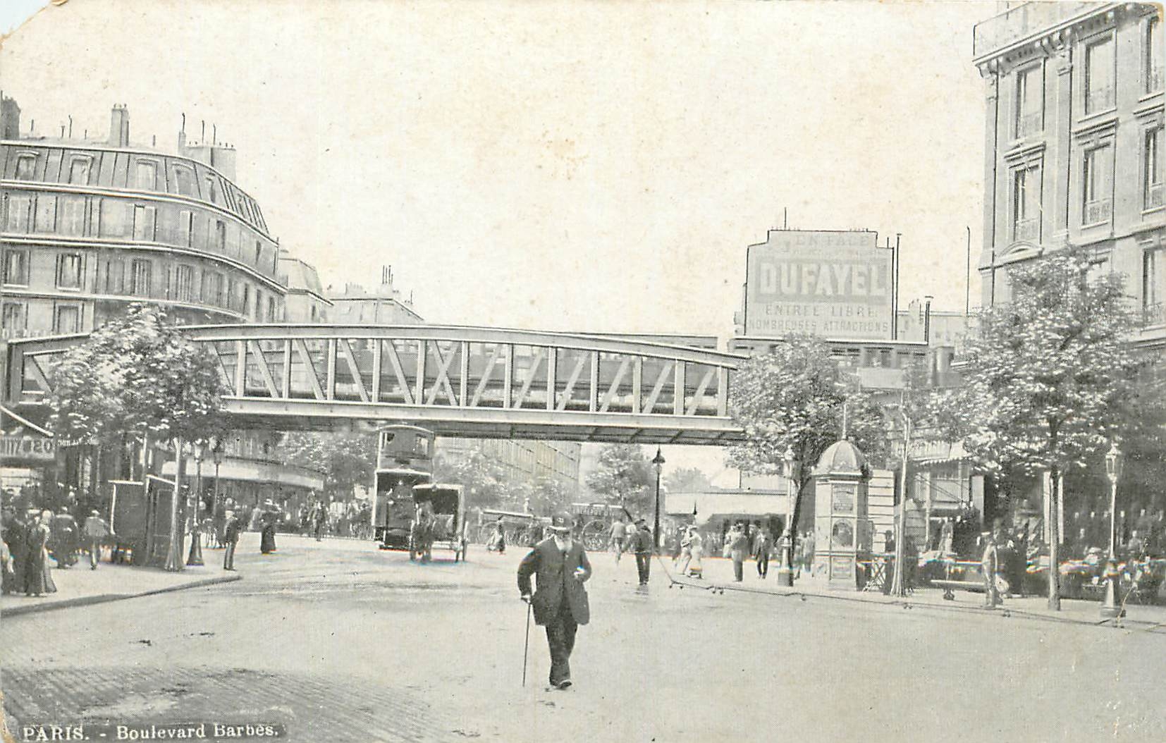 CPA Paris Boulevard Barbes Metro