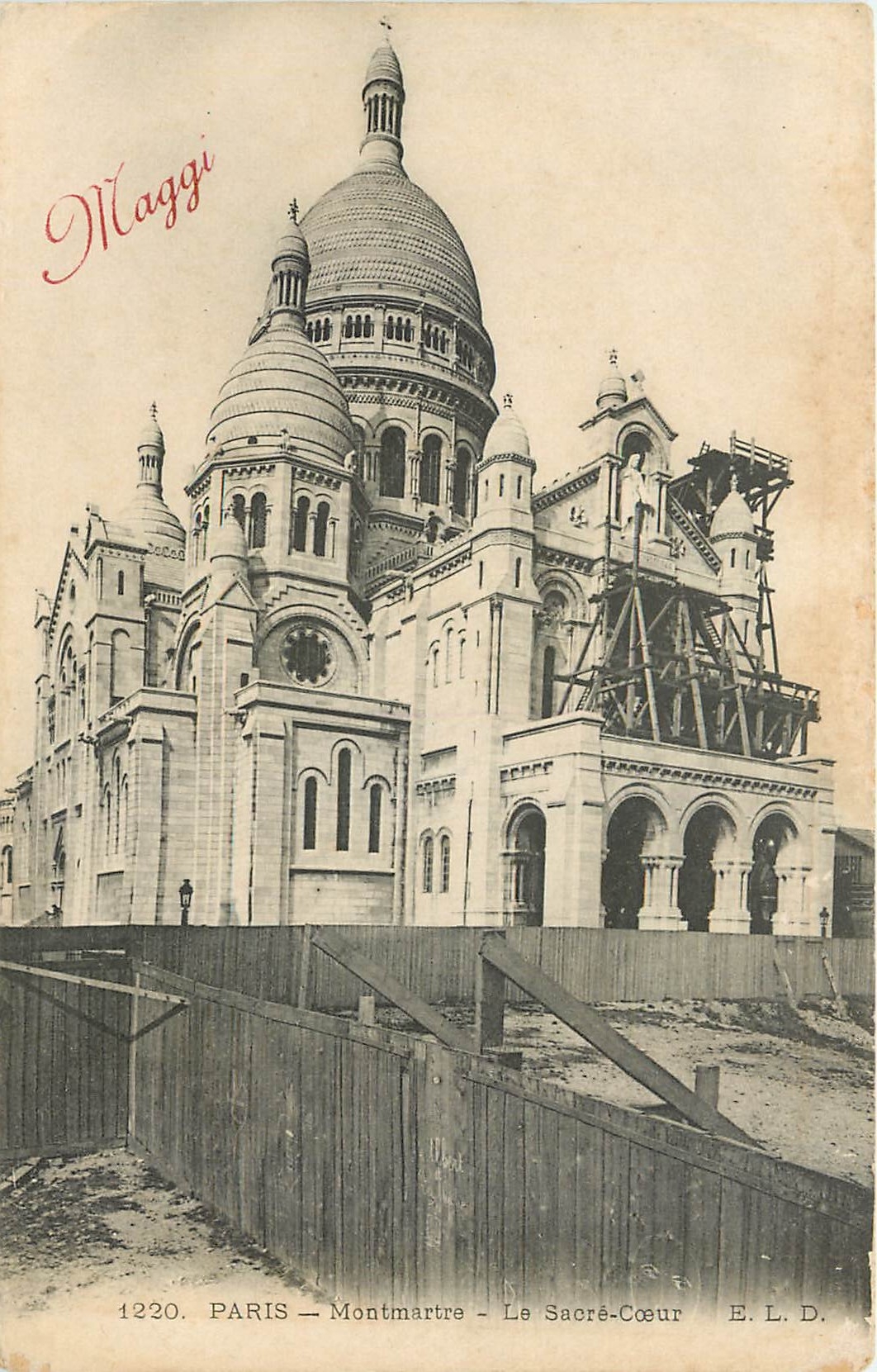 CPA Paris Montmertre le Sacre Coeur Publicite Maggi