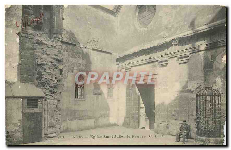 CPA Paris Eglise Saint Julien le Pauvre Publicite Maggi