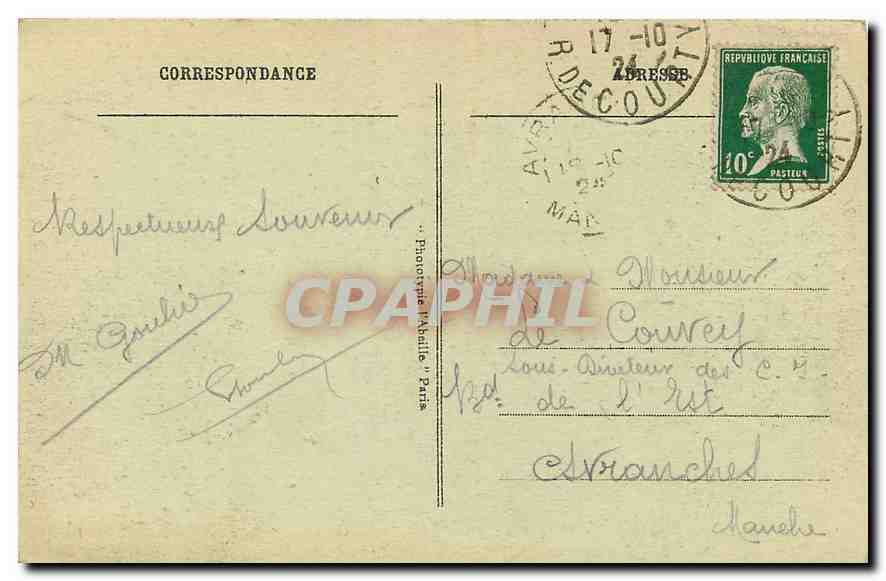 CPA Paris la Madeleine  — Verso
