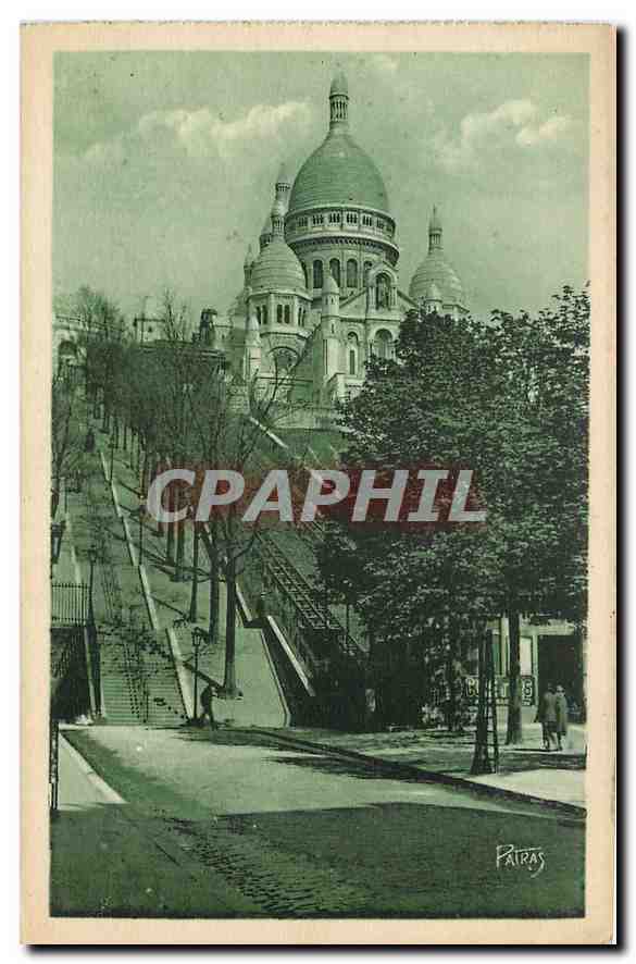 CPA Les Jolis coins de Paris Picturesque Montmartre la Basilique Sacre Coeur 