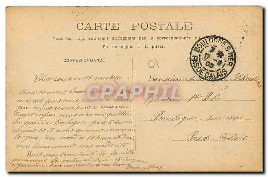 CPA Paris Avenue de l'Opera  — Rückseite