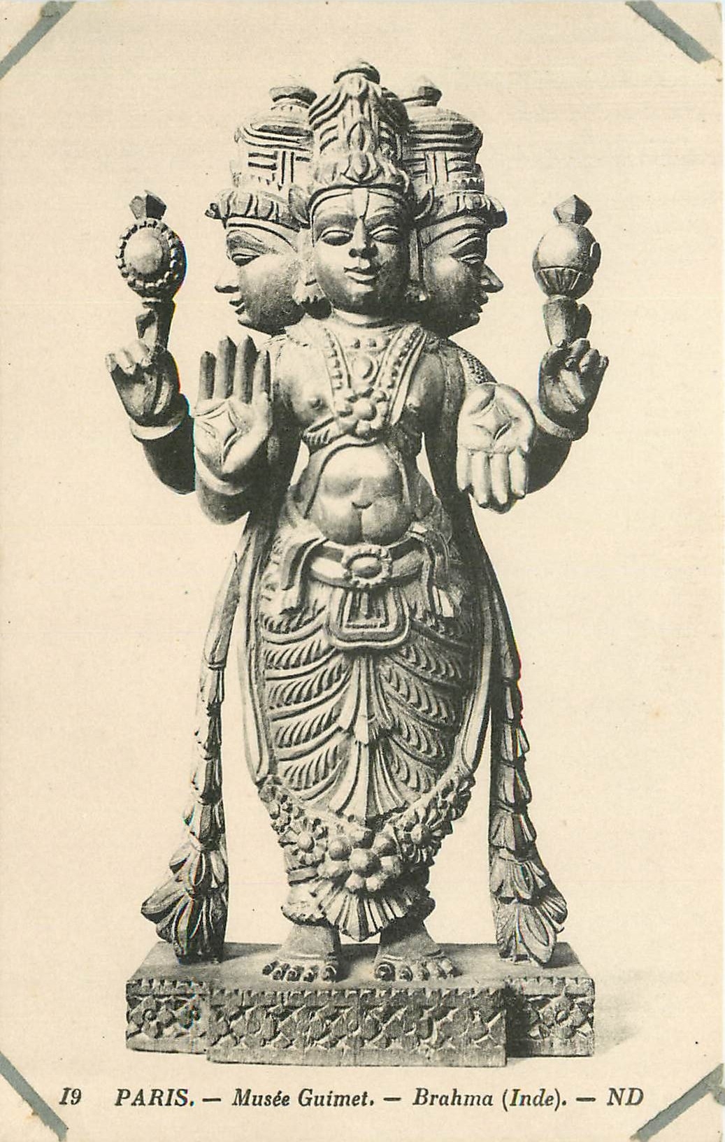 CPA Paris musee Guimet Brahma Inde India