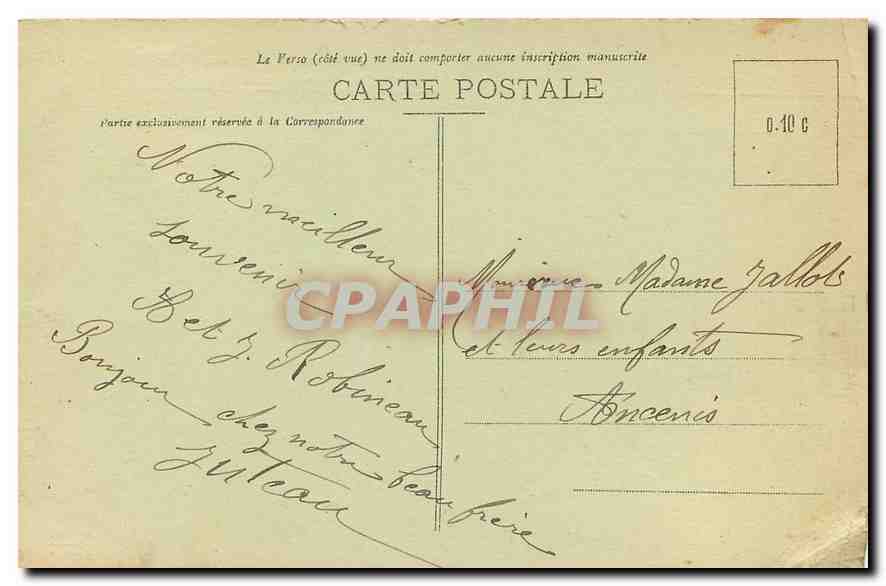 CPA Tout Paris l'Eglise et la Place de la Trinite  — Verso