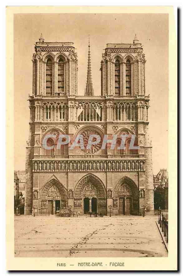 CPA Paris Notre Dame facade 