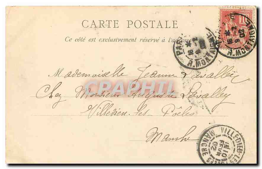 CPA Paris Pont Alexandre III  — Verso