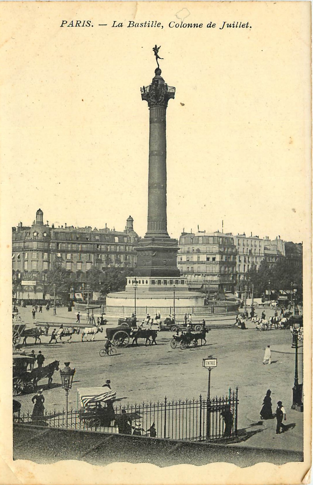 CPA Paris la Bastille Colonne de Juillet 