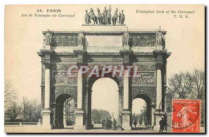 CPA Paris Arc de Triomphe du Carrousel 