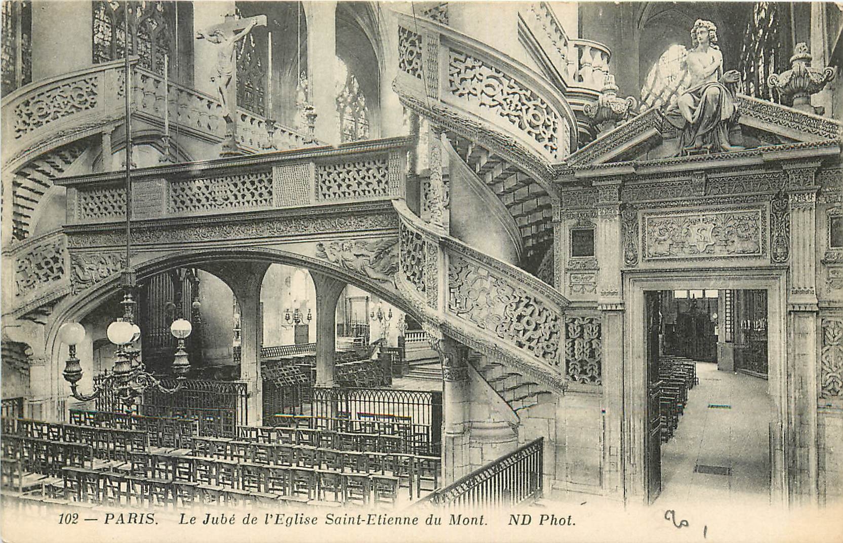 CPA Paris le jube de l'Eglise Saint Etienne du Mont 