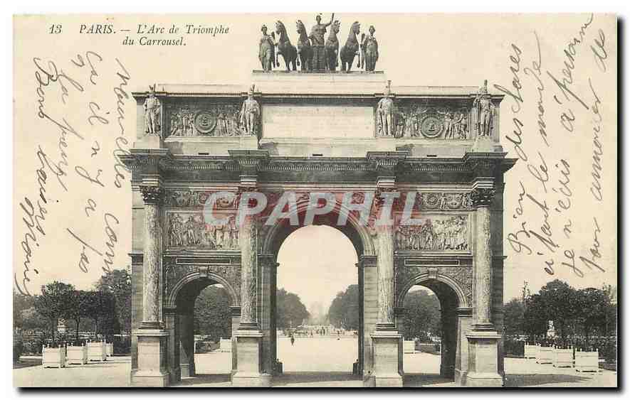 CPA Paris l'Arc de Triomphe du Carrousel 
