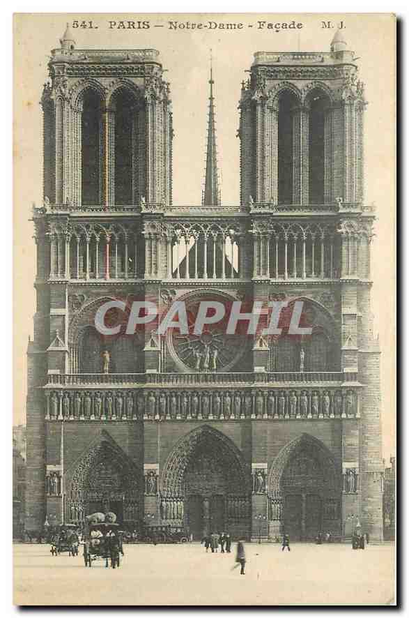 CPA Paris Notre Dame facade 
