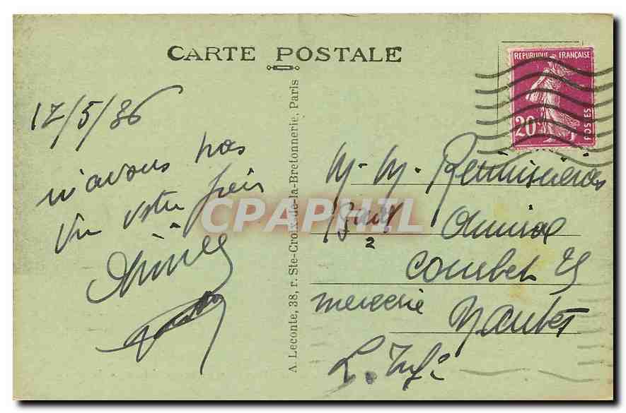 CPA Paris le Lac du Bois de Boulogne  — Verso