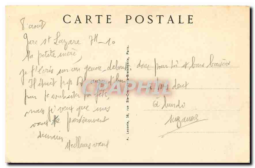 CPA Paris Notre Dame et le Parvis  — Rückseite