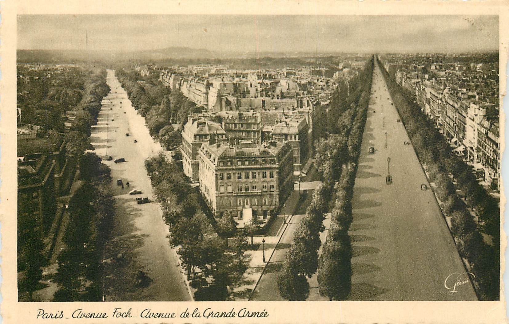CPA Paris Avenue Foch avenue de la Grande Armee 