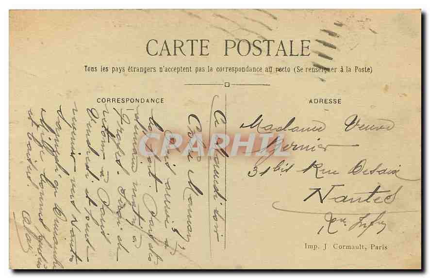 CPA Paris Vue generale du Louvre  — Rückseite