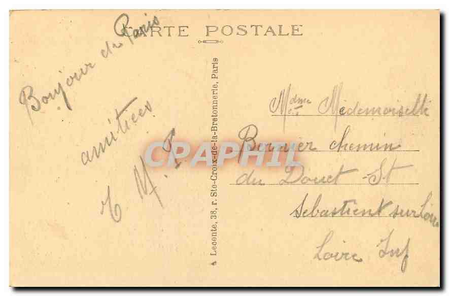 CPA Paris Jardin des Tuileries  — Rückseite