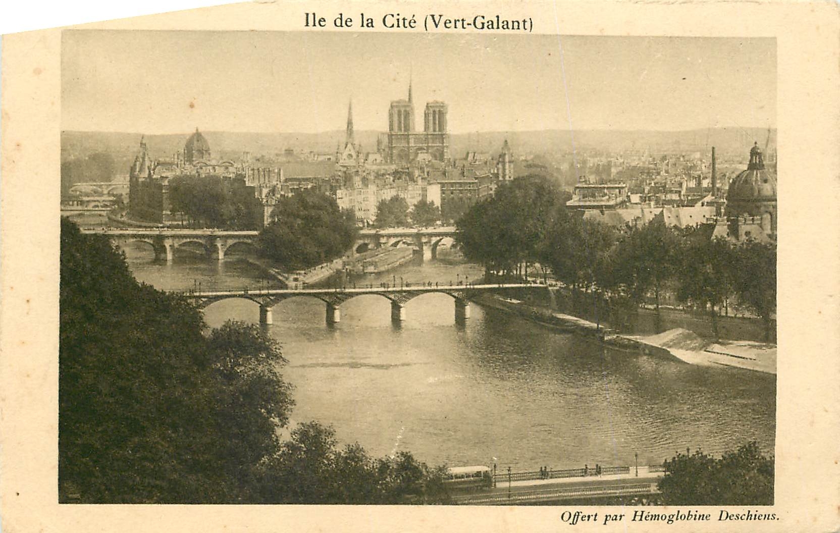 CPA Ide de la Cite Vert Galant Paris