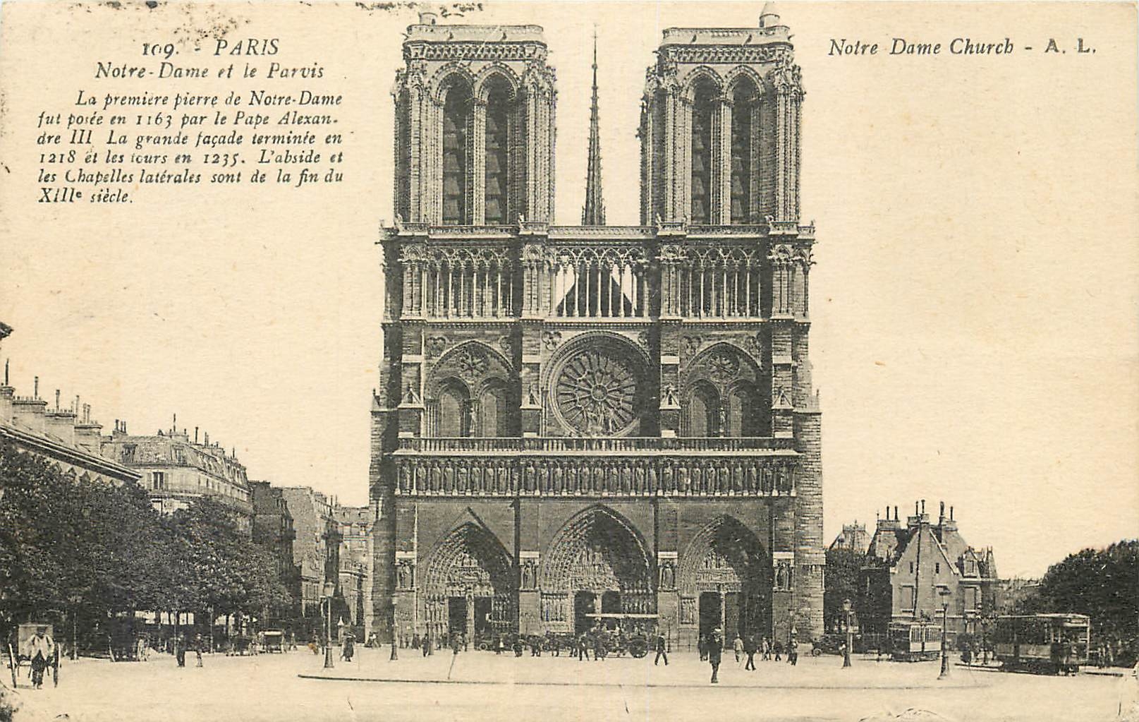 CPA Paris Notre Dame et le Parvis 