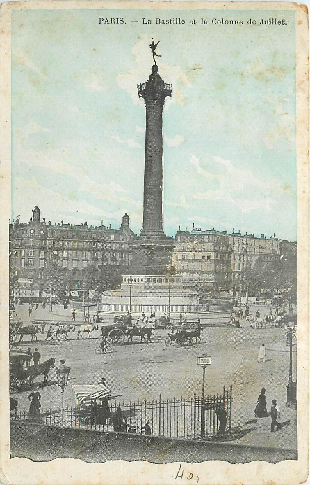 CPA Paris La Bastille et la Colonne de juillet 
