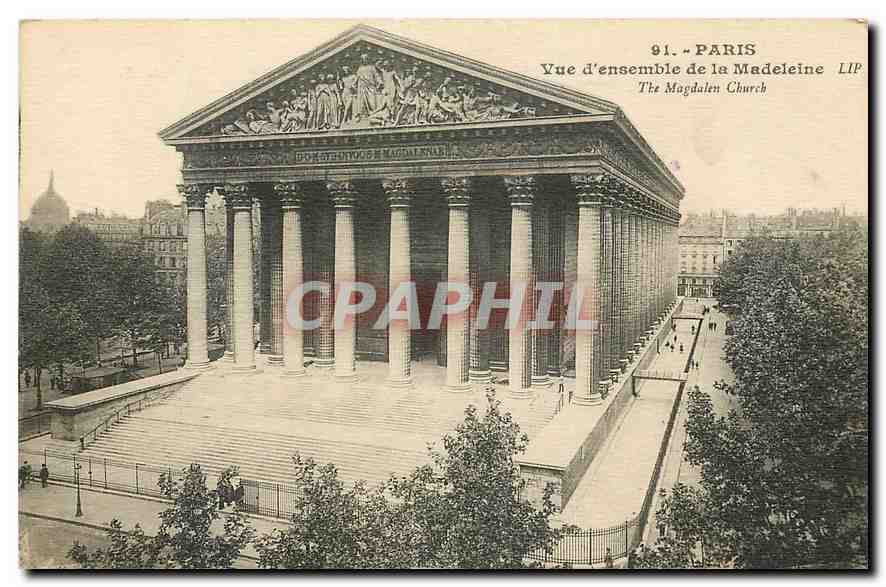 CPA Paris Vue d'Ensemble de la Madeleine 