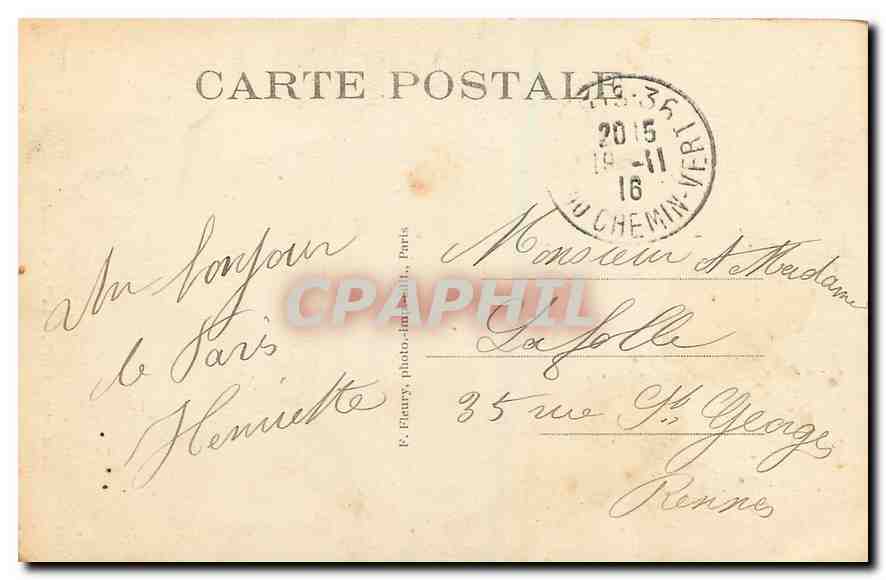 CPA Paris IV la tour Saint Jacques  — Verso