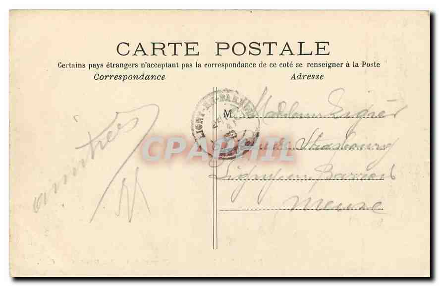 CPA Paris Buttes Chaumont La Grotte  — Rückseite