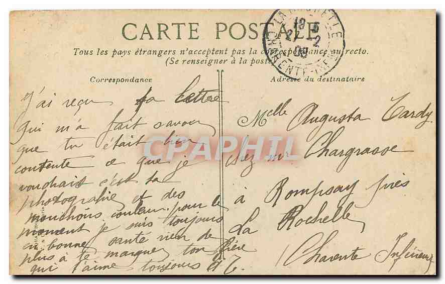 CPA Paris Le Palais de Justice  — Rückseite