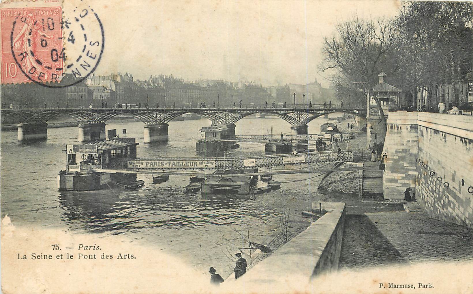 CPA Paris La Seine et le Pont des Arts 