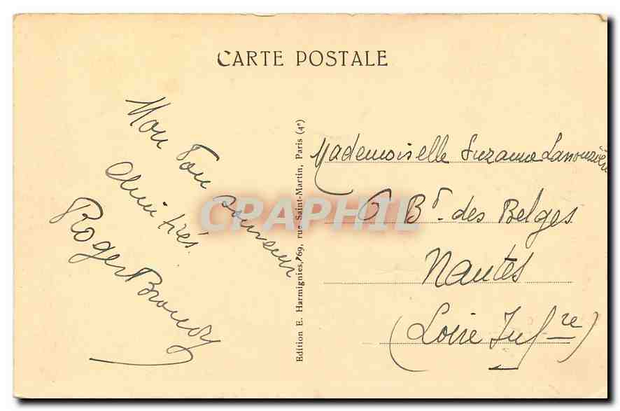 CPA Paris Le Palais de Justice et la Sainte Chapelle  — Verso