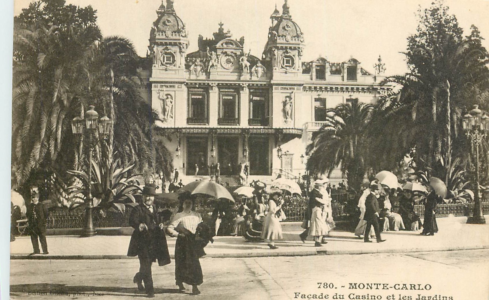 CPA Monte Carlo Facade du Casino et les Jardins 