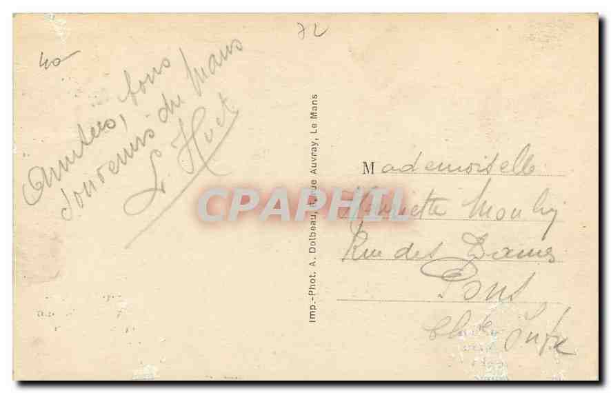 CPA Le Mans Pont en X construit en 1898 pour la passage des tramways a vapeur departementaux et des  — Rückseite