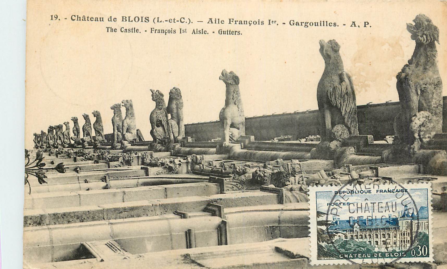 Château de Blois — Aile François Ier — Gargouilles — A. P.