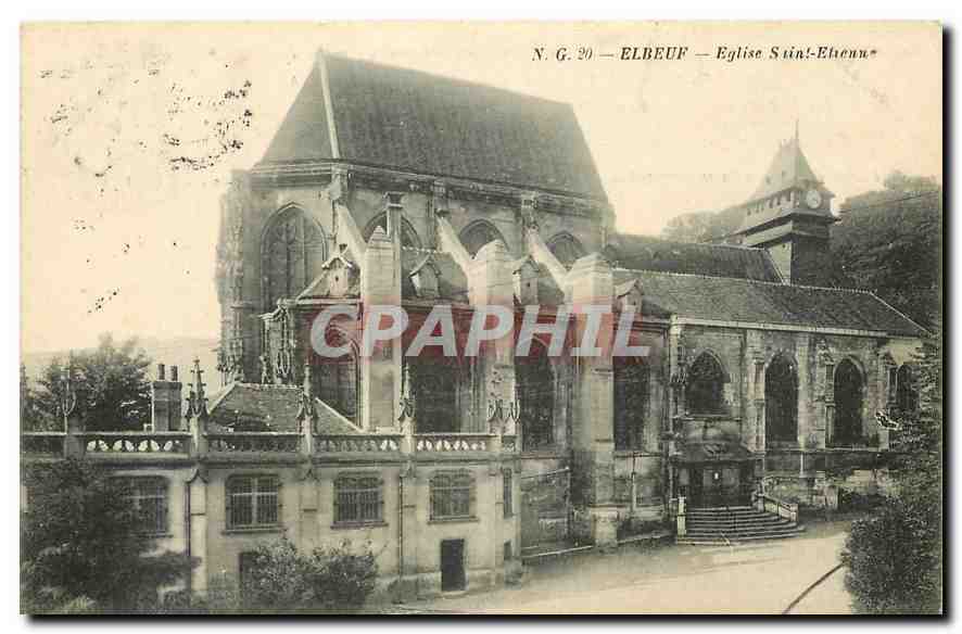 CPA Elbeuf Eglise Saint Etienne 