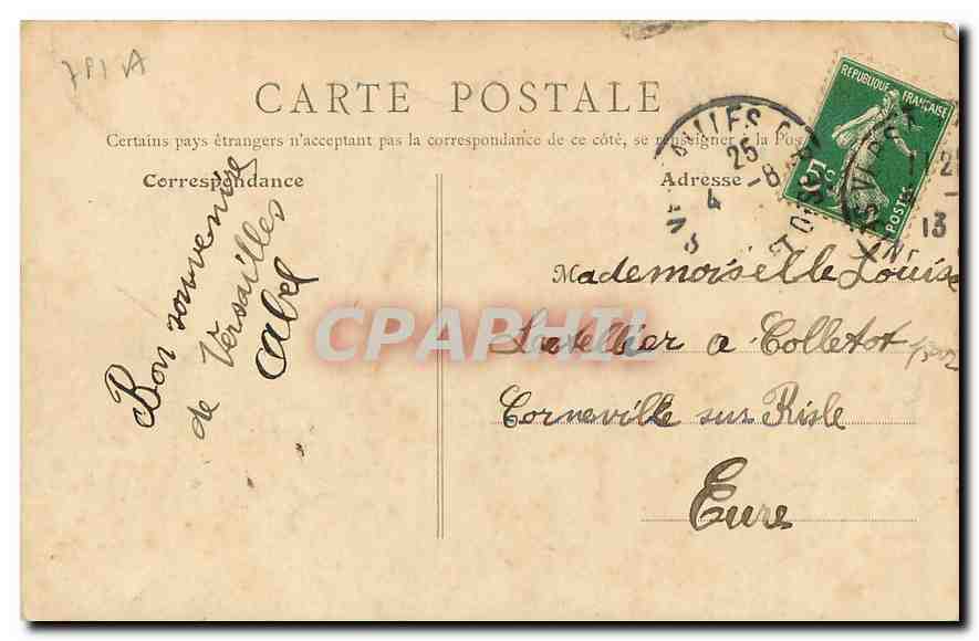 CPA Versailles S et O Cathedrale Saint Louis  — Rückseite
