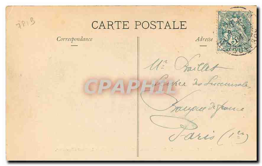 CPA Versailles Le Petit Trianon Entree principale La Cour d'Honneur  — Verso