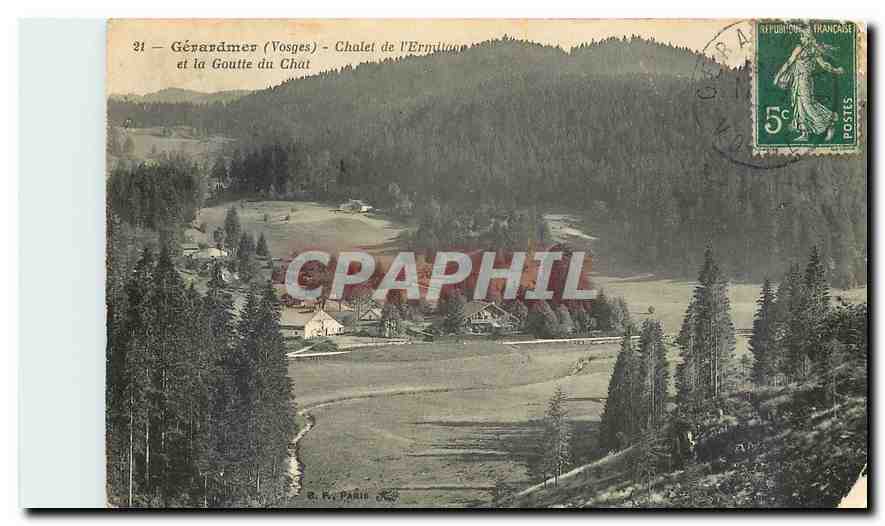 CPA Gerardmer Vosges Chalet de l'Ermitage et la Goutte du Chat 