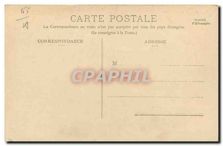 CPA V. p. de la Reine Hortense Cauterets  — Rückseite