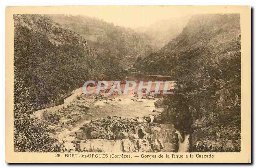 CPA Bort les Orgues Correze Gorges de la Rhue a la Cascade 