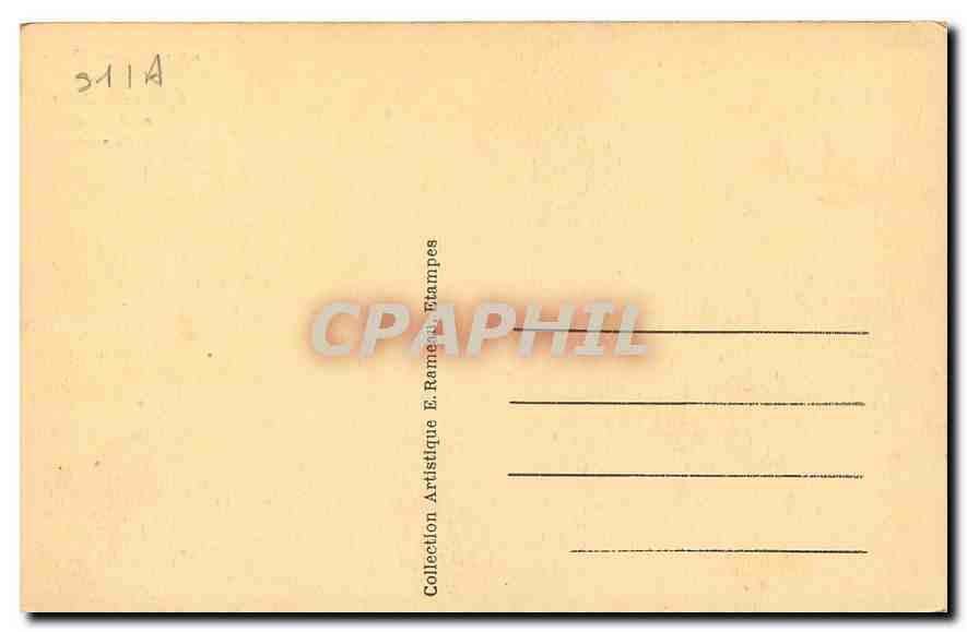 CPA Tympan du Grand Portail de l'Eglise de Saint Sulpice de Favieres S et P  — Rückseite