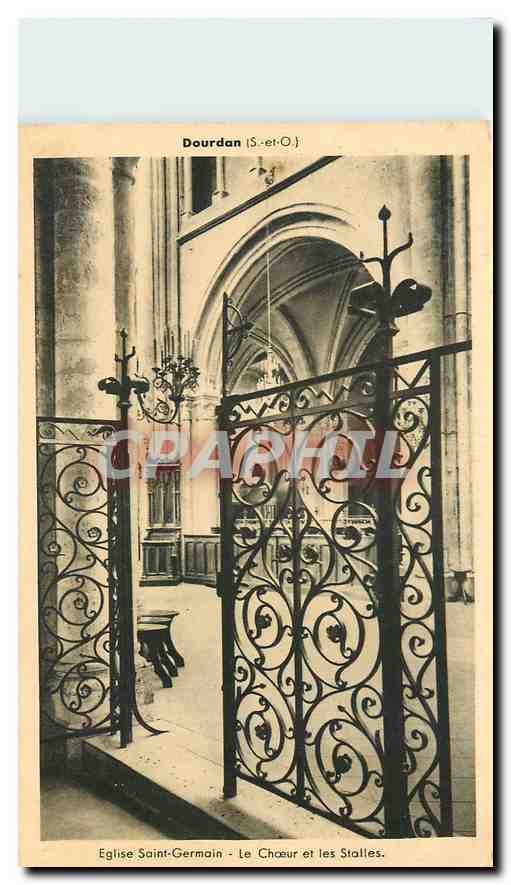 CPA Dourdan S et O Eglise Saint Germain Le Choeur et les Stalles 
